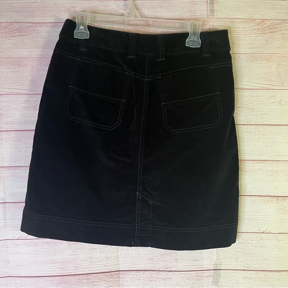 Athleta Black Velvet Skirt Size 6 - Picture 2 of 8